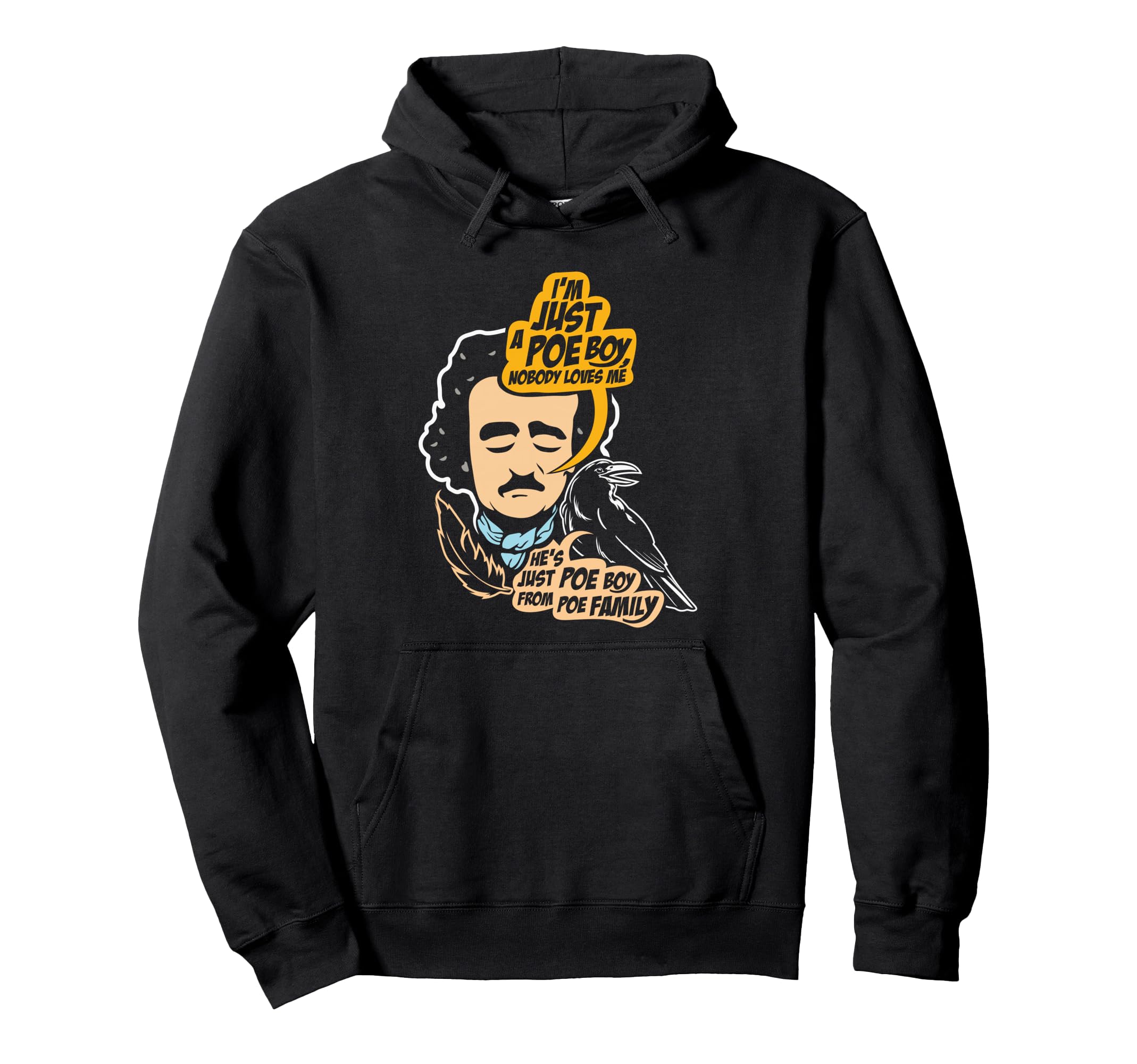 Edgar Allan Poe Raven Gothic Literature Hoodie - Streetwear Style Unisex - T-Shirt, Sweatshirt, Hoodie