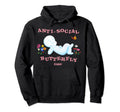 Casper Friendly Ghost Anti Social Butterfly Hoodie - Unique Graphic Unisex - T-Shirt, Sweatshirt, Hoodie
