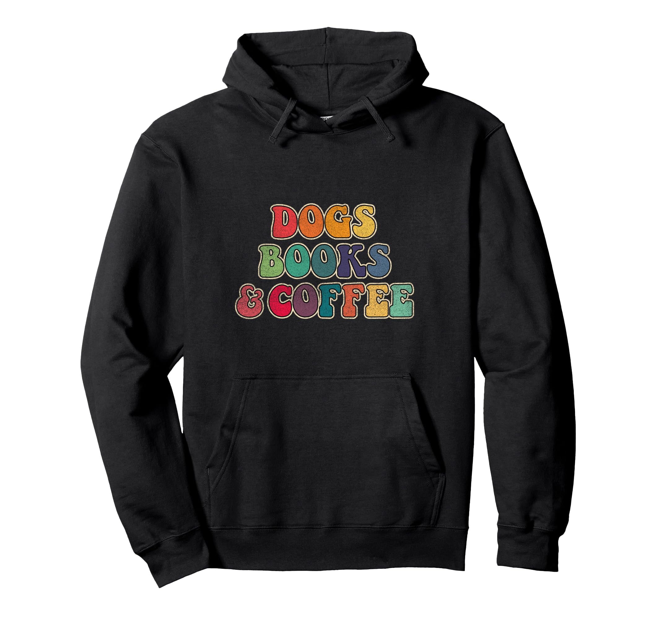 Dogs Books And Coffee Hoodie - Minimalist Print for Adults - T-Shirt, Sweatshirt, Hoodie