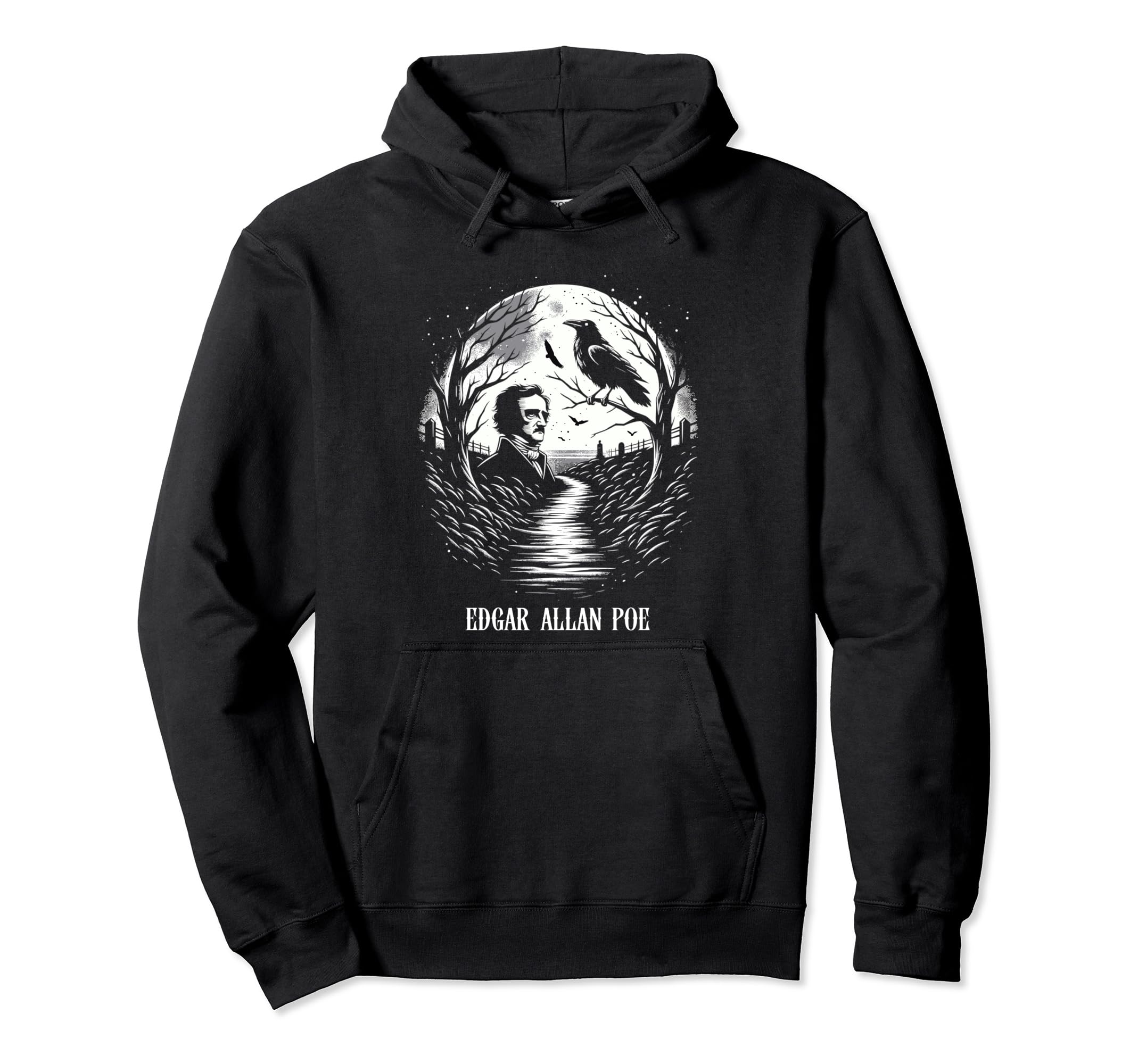 Edgar Allan Poe Fan Literature Hoodie - Fun Novelty Design for Adults - T-Shirt, Sweatshirt, Hoodie
