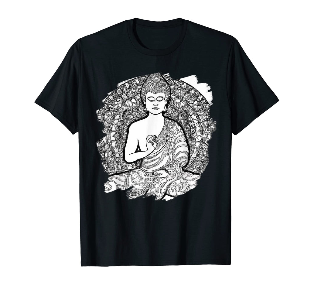 Zen Buddha Mandala Spiritual Asian T-Shirt - Minimalist Print for Adults - T-Shirt, Sweatshirt, Hoodie