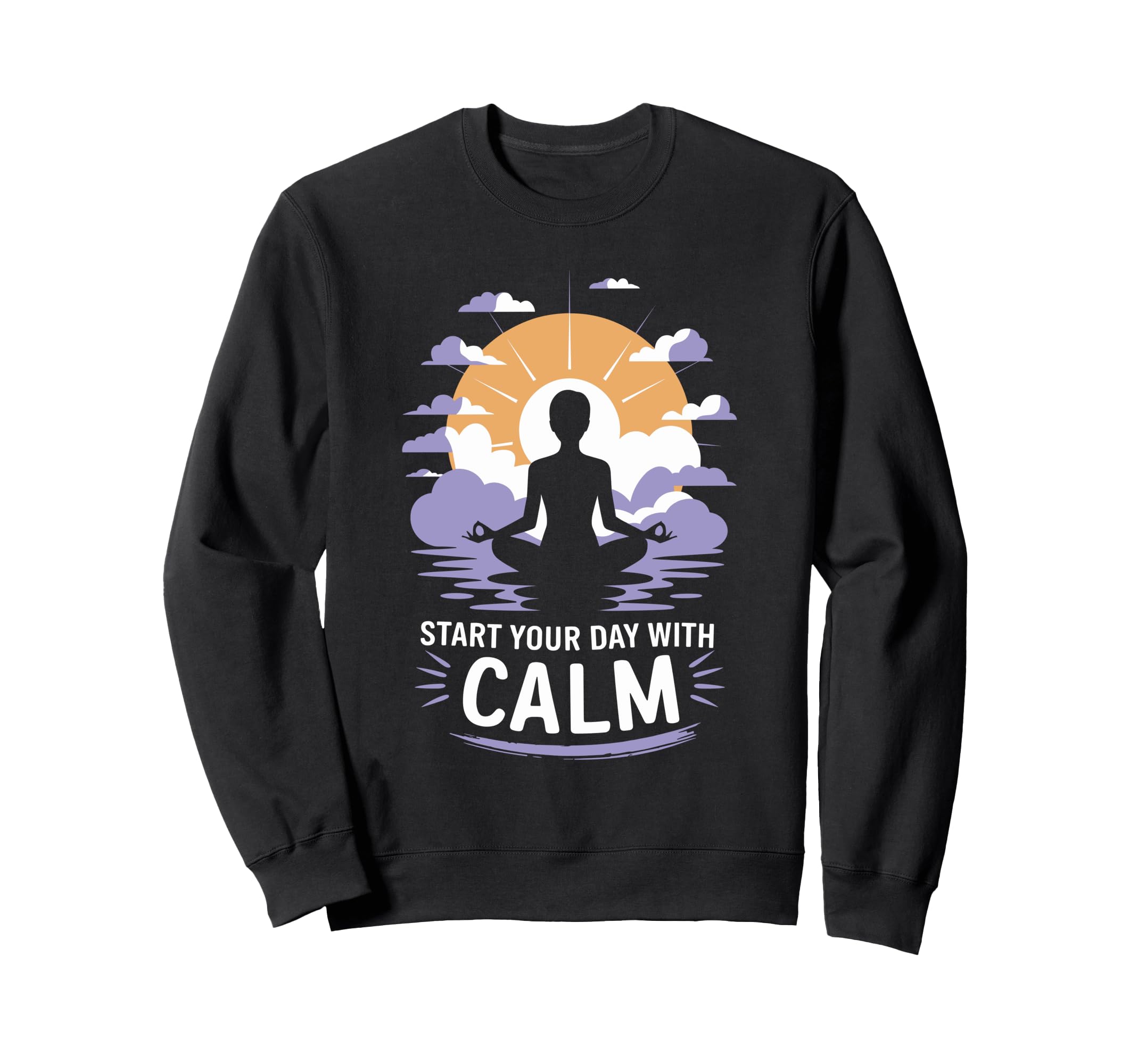 Morning Routine Peaceful Mornings Sweatshirt - Unique Graphic Men Women - T-Shirt, Sweatshirt, Hoodie