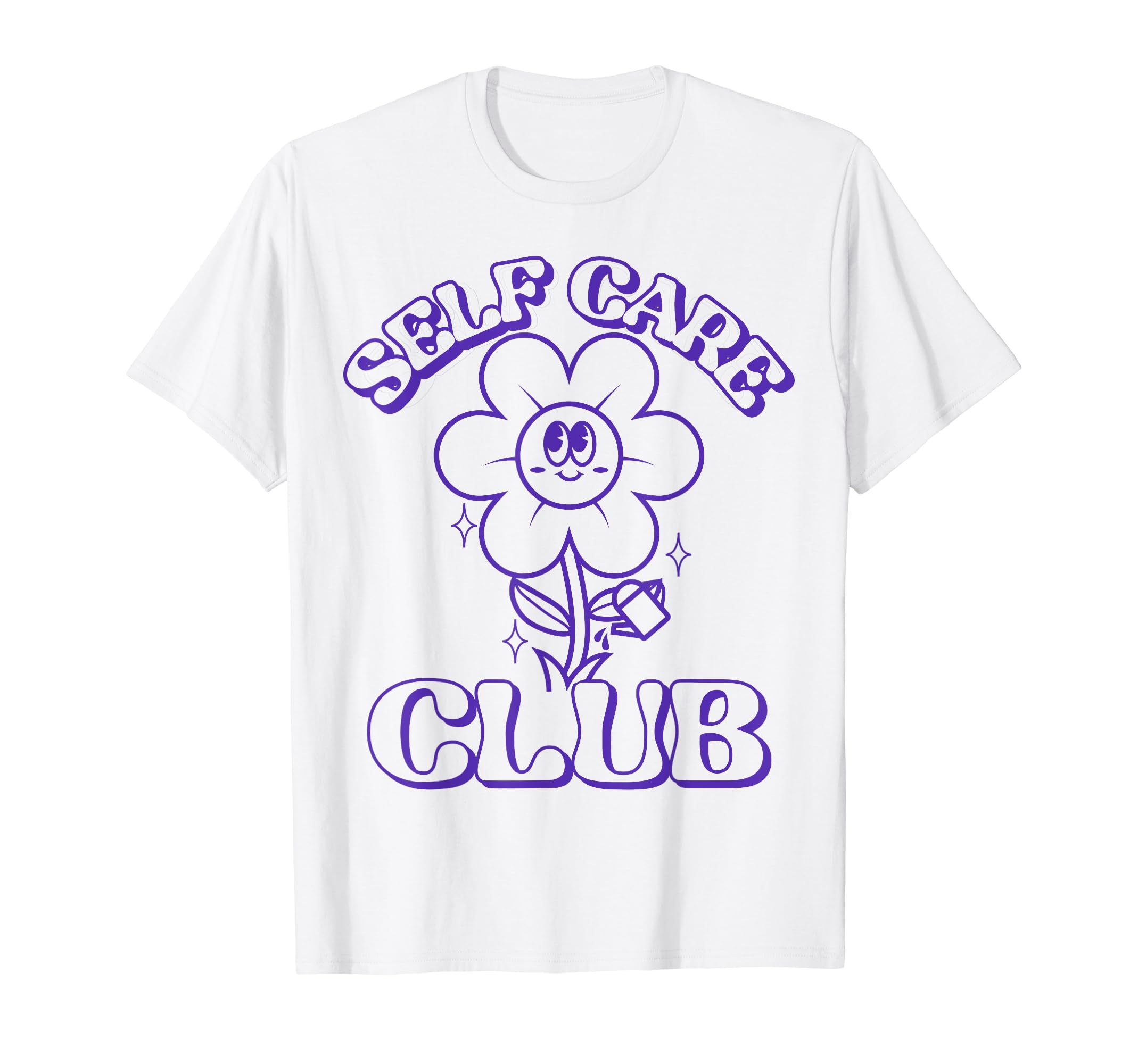 Self Care Club 90S Flower Self T-Shirt - Fun Novelty Design for Adults - T-Shirt, Sweatshirt, Hoodie