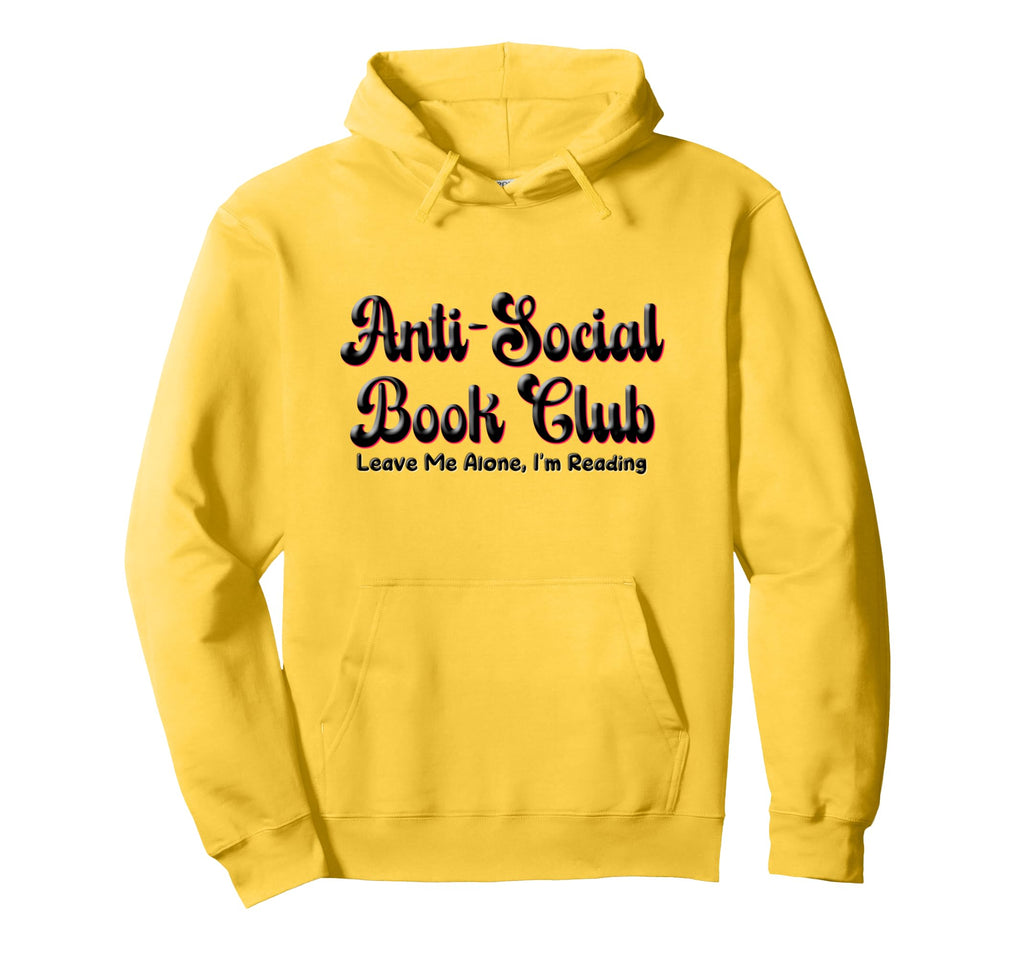 Funny Anti Social Book Club Introvert Hoodie - Minimalist Print for Adults - T-Shirt, Sweatshirt, Hoodie