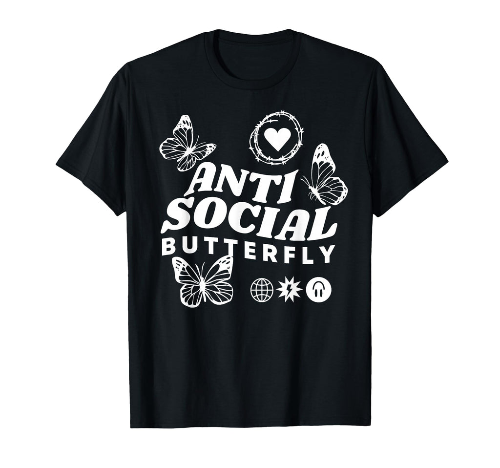 Anti Social Butterfly Introvert Trendy T-Shirt - Streetwear Style Unisex - T-Shirt, Sweatshirt, Hoodie