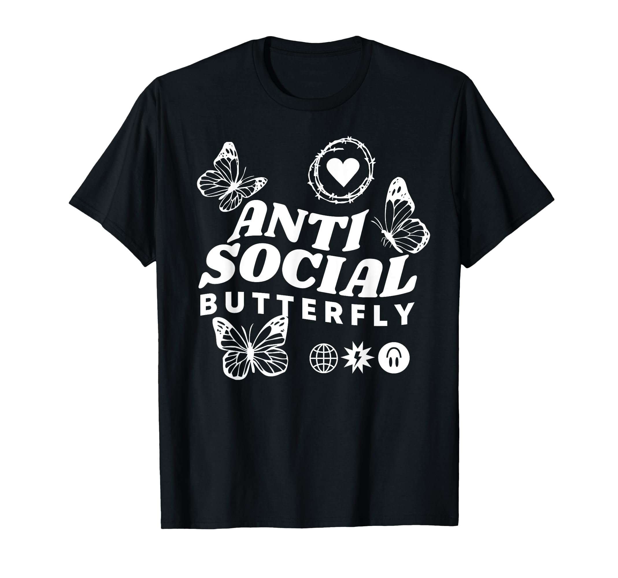 Anti Social Butterfly Introvert Trendy T-Shirt - Streetwear Style Unisex - T-Shirt, Sweatshirt, Hoodie
