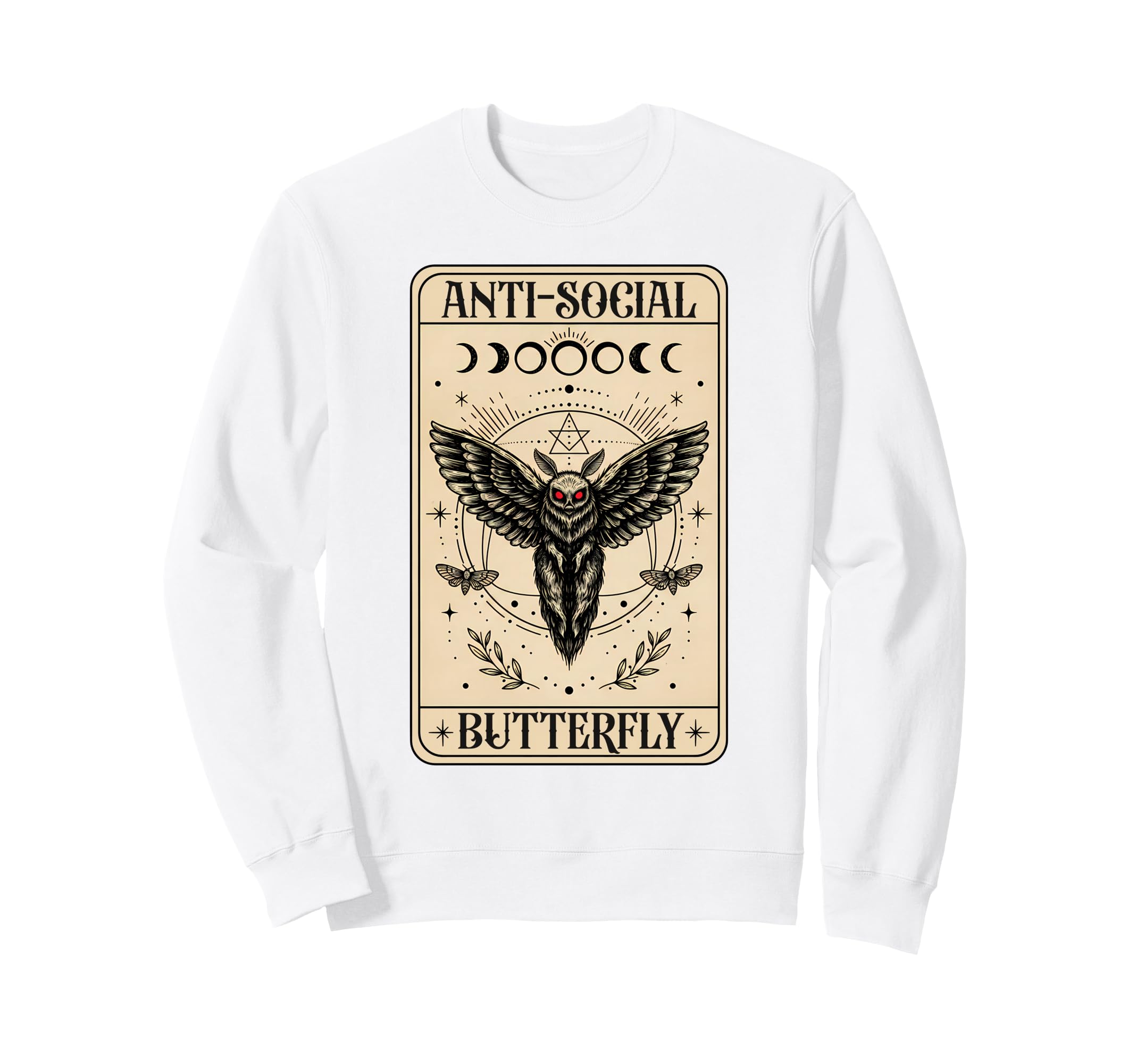 Mothman Anti Social Funny Sweatshirt - Aesthetic Graphic for Adults - T-Shirt, Sweatshirt, Hoodie