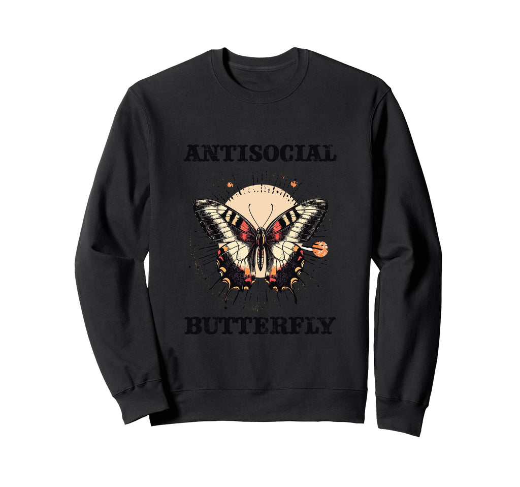 Antisocial Butterfly Gift T-Shirt - Minimalist Print Men Women - T-Shirt, Sweatshirt, Hoodie