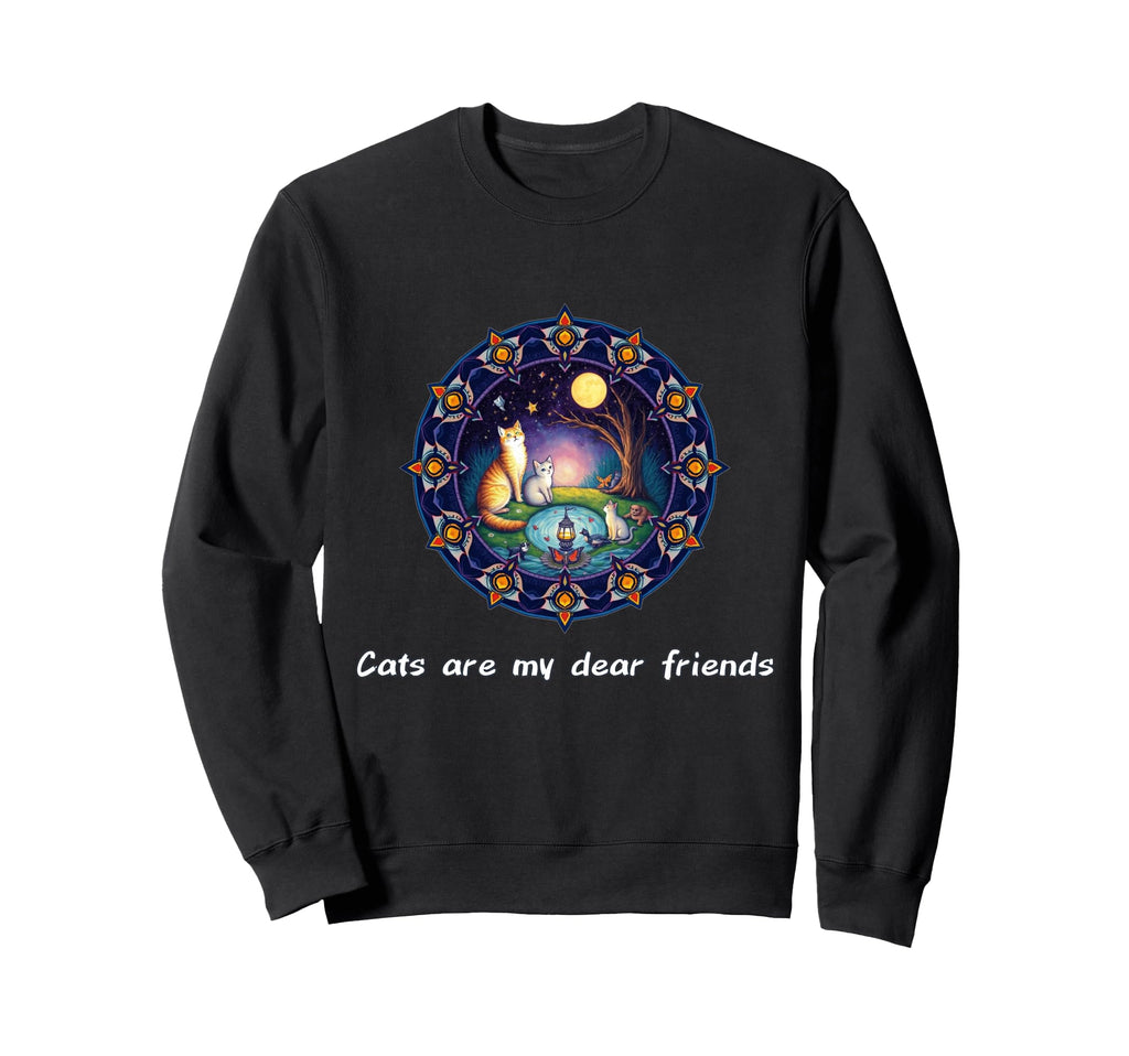 Cats Are My Best Friends Sweatshirt - Casual Everyday Wear for Adults - T-Shirt, Sweatshirt, Hoodie