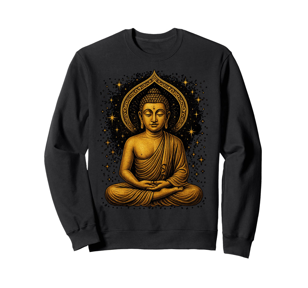 Buddha Meditating Peaceful Yoga Sweatshirt - Fun Novelty Design Unisex - T-Shirt, Sweatshirt, Hoodie