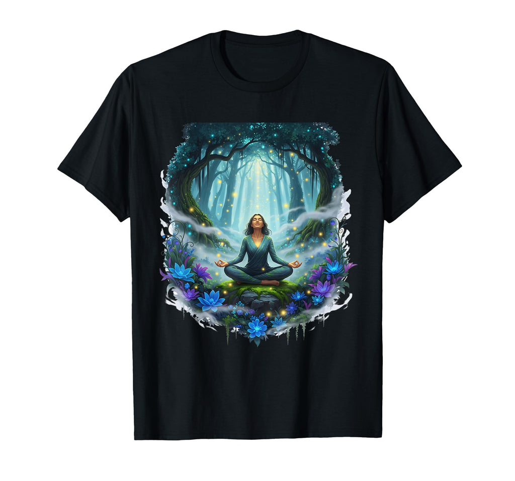 Enchanted Forest Meditation Zen Yoga T-Shirt - Custom Art Print for Adults - T-Shirt, Sweatshirt, Hoodie