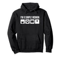Im Simple Coffee Dogs Books Wine Hoodie - Streetwear Style for Adults - T-Shirt, Sweatshirt, Hoodie