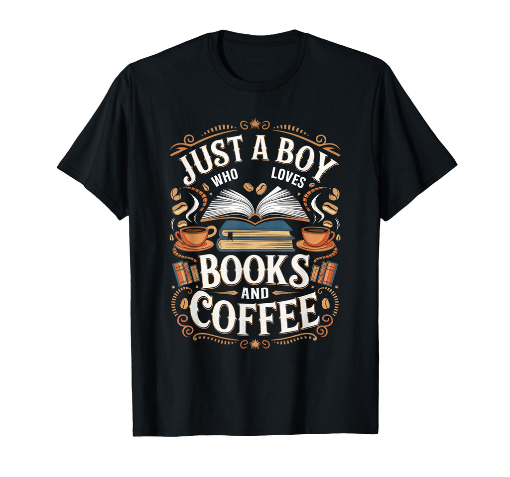 Just Who Loves Books Coffee Bookworm T-Shirt - Minimalist Print for Adults - T-Shirt, Sweatshirt, Hoodie