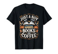 Just Who Loves Books Coffee Bookworm T-Shirt - Minimalist Print for Adults - T-Shirt, Sweatshirt, Hoodie
