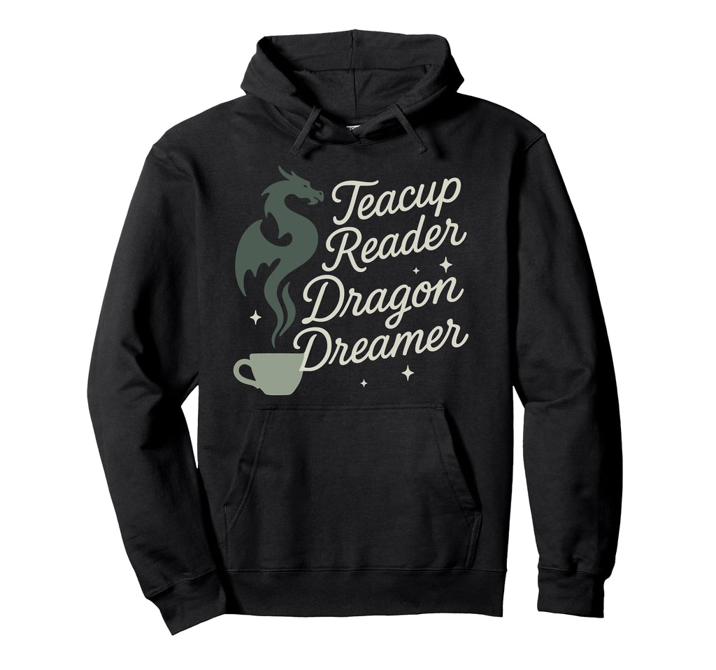 Book Dragon Fantasy Reader Cozy Hoodie - Fun Novelty Design for Adults - T-Shirt, Sweatshirt, Hoodie