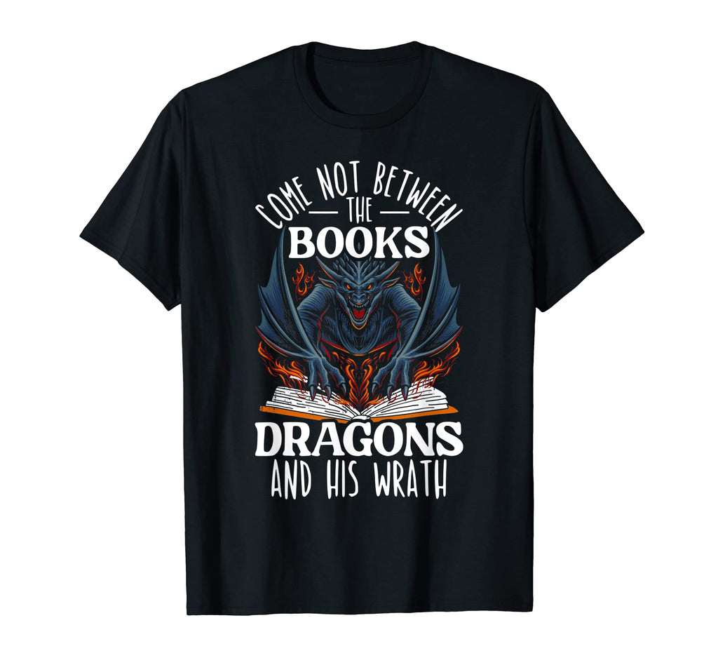 Books And Dragons Wrath Reading T-Shirt - Trendy Graphic for Adults - T-Shirt, Sweatshirt, Hoodie