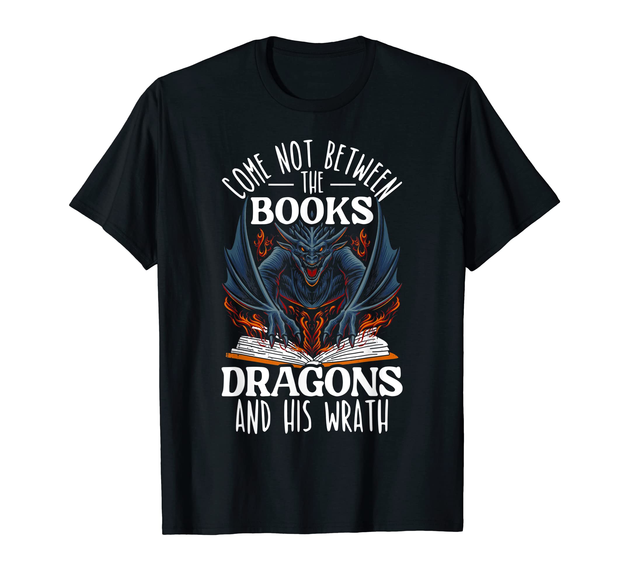 Books And Dragons Wrath Reading T-Shirt - Trendy Graphic for Adults - T-Shirt, Sweatshirt, Hoodie