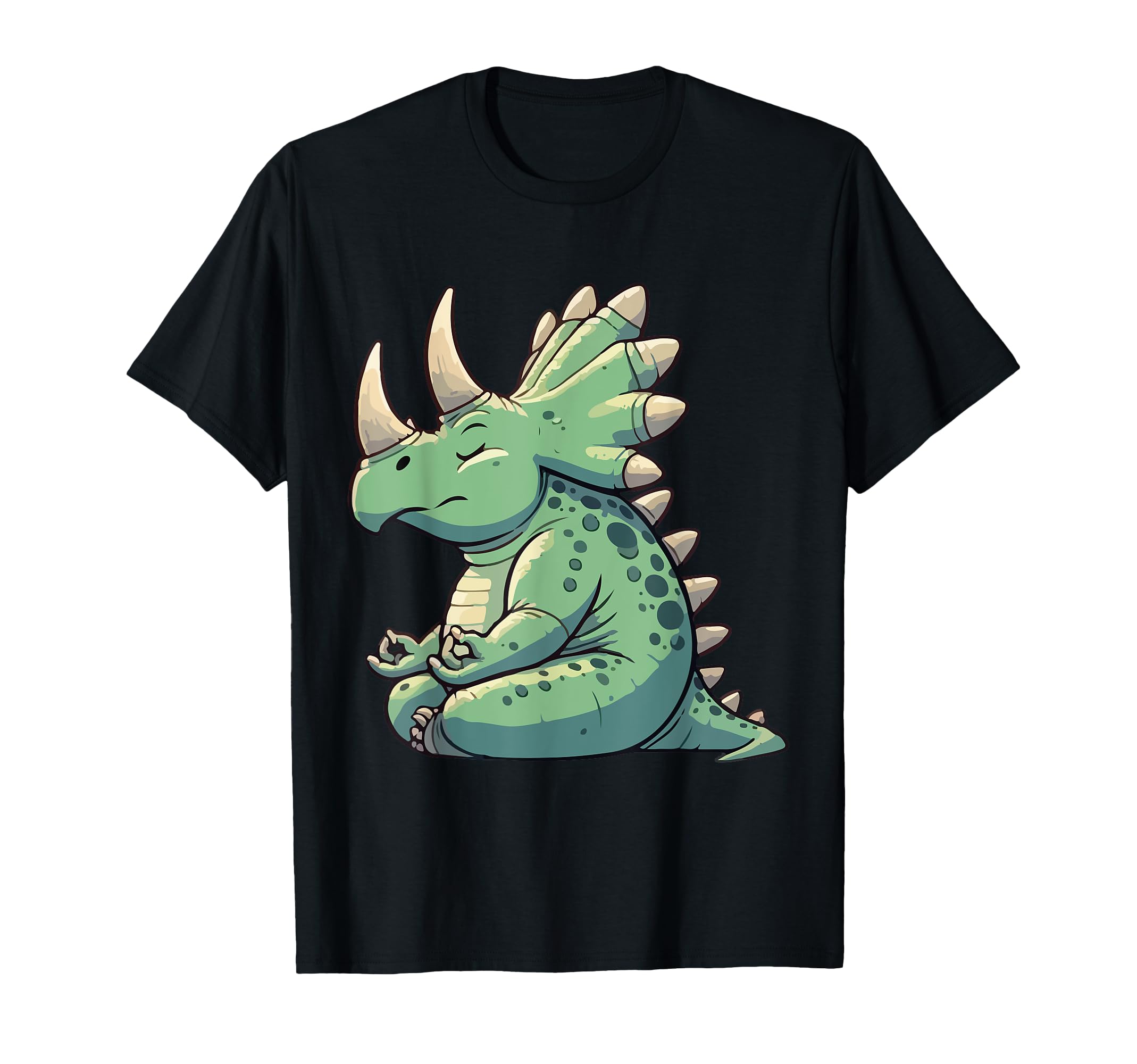 Meditation Triceratops Yoga Pose T-Shirt - Minimalist Print Men Women - T-Shirt, Sweatshirt, Hoodie