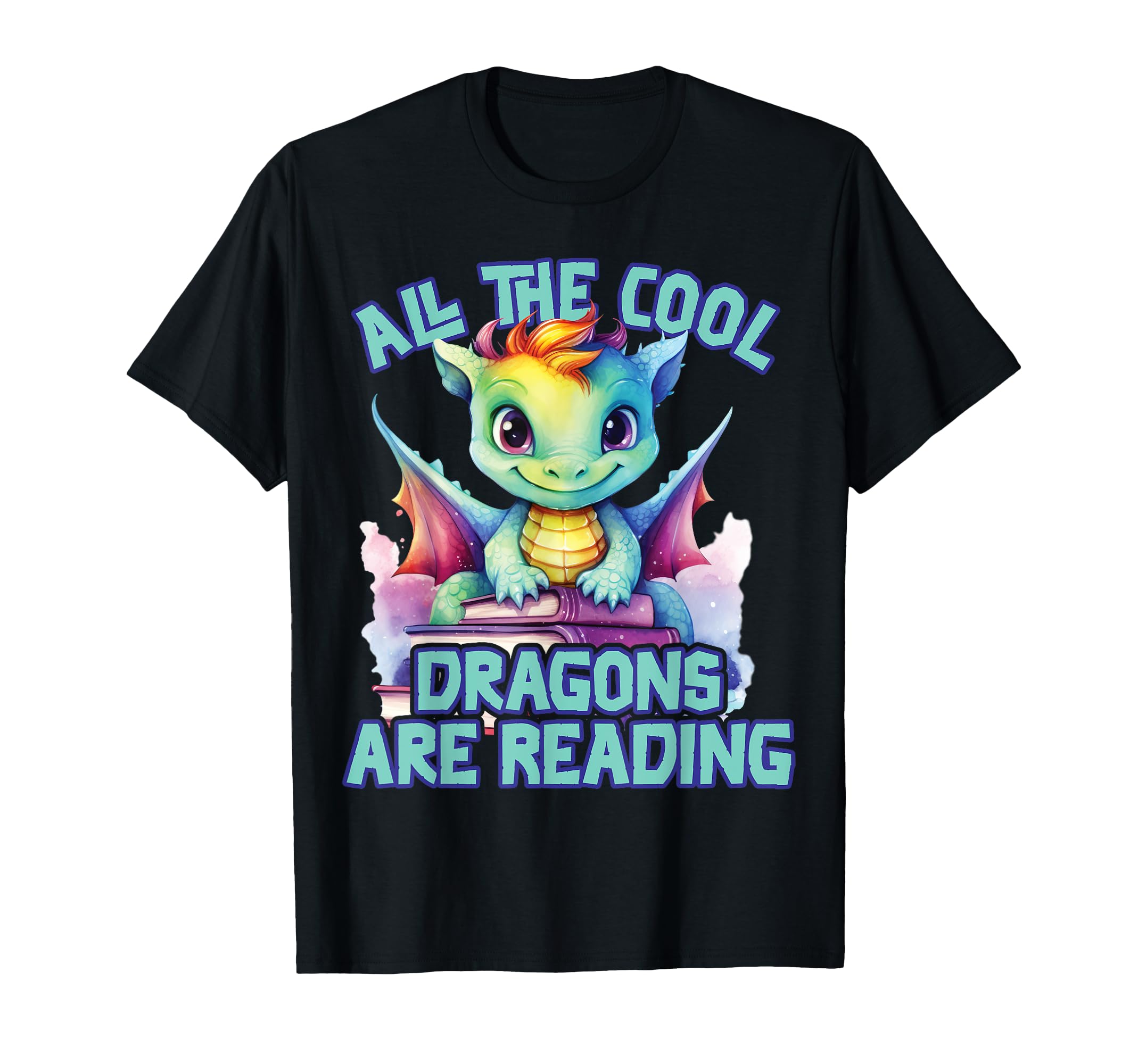 All Dragons Are Reading Dragon T-Shirt - Fun Novelty Design Men Women - T-Shirt, Sweatshirt, Hoodie