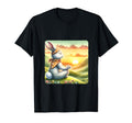 Rabbit Practicing Meditation Atop Hill T-Shirt - Minimalist Print Unisex - T-Shirt, Sweatshirt, Hoodie