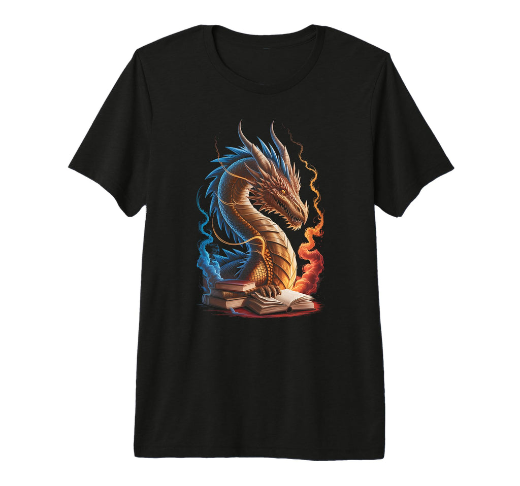 Books Dragons Abibliophobia Nerd T-Shirt - Trendy Graphic for Adults - T-Shirt, Sweatshirt, Hoodie