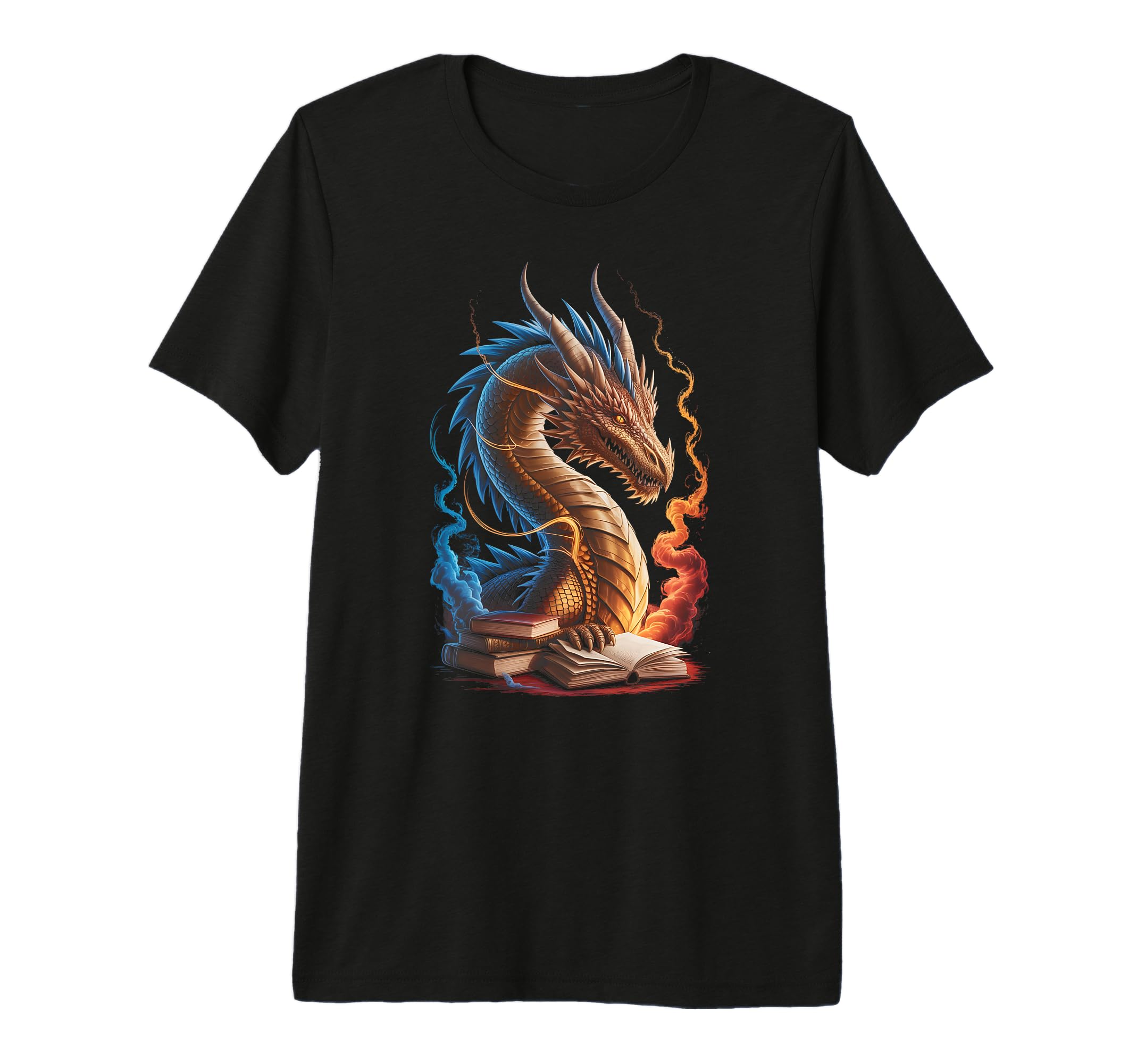 Books Dragons Abibliophobia Nerd T-Shirt - Trendy Graphic for Adults - T-Shirt, Sweatshirt, Hoodie
