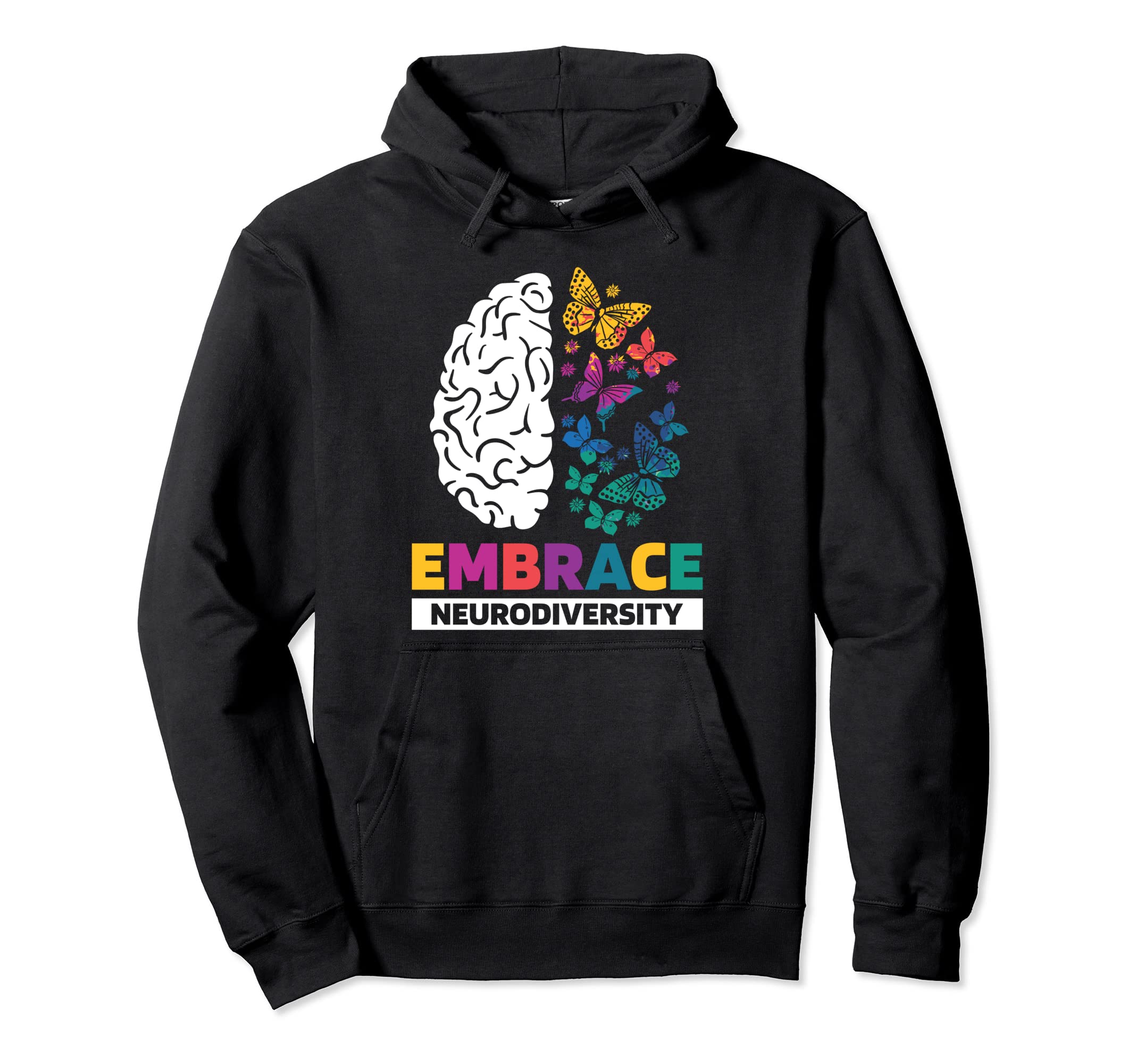 Embrace Neurodiversity Autism Adhd Asd Hoodie - Minimalist Print Unisex - T-Shirt, Sweatshirt, Hoodie
