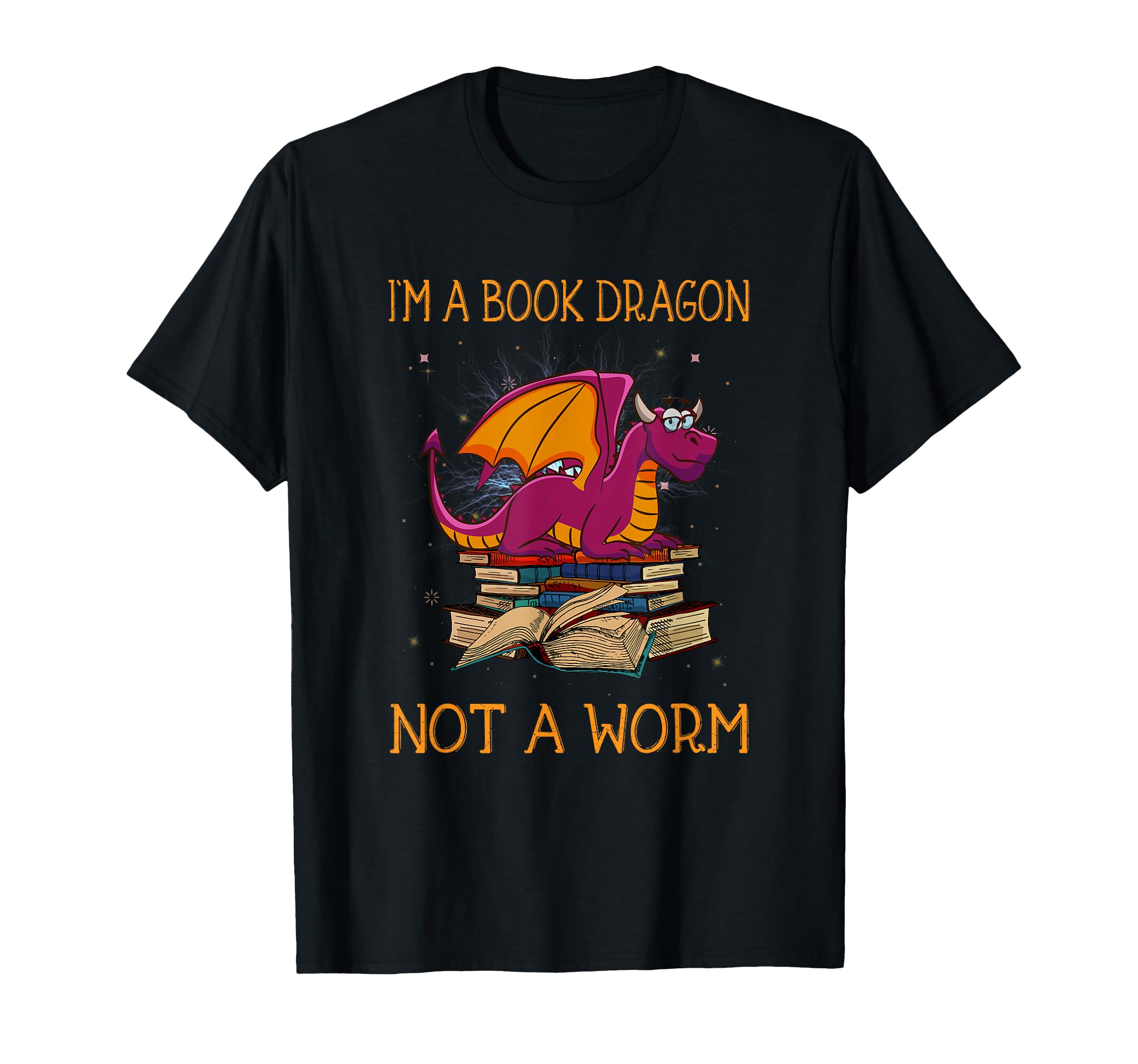 Funny Geek Dragon Reading Book T-Shirt - Novelty Apparel for Adults - T-Shirt, Sweatshirt, Hoodie