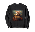 Book Nerd Cat Reading Library Sweatshirt - Aesthetic Graphic for Adults - T-Shirt, Sweatshirt, Hoodie