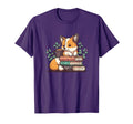 Corgi Books Coffee T-Shirt - Unique Graphic for Adults - T-Shirt, Sweatshirt, Hoodie
