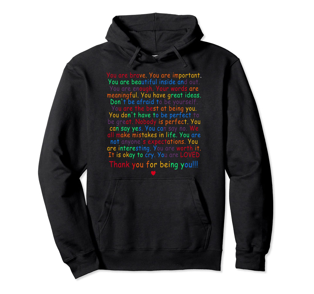 You Are Enough Important Loved Hoodie - Unique Graphic for Adults - T-Shirt, Sweatshirt, Hoodie