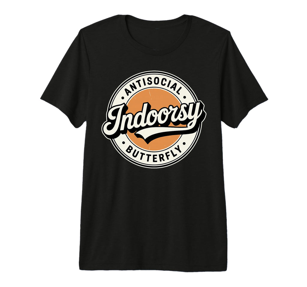 Indoorsy Antisocial Butterfly T-Shirt - Aesthetic Graphic Men Women - T-Shirt, Sweatshirt, Hoodie