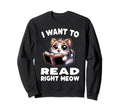 Reading Book Cat Library Reading Sweatshirt - Trendy Graphic for Adults - T-Shirt, Sweatshirt, Hoodie