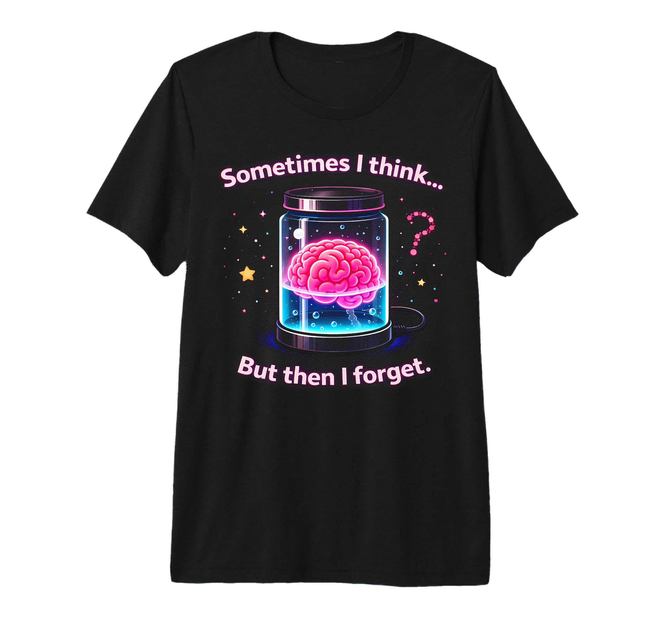 Forgetful Brain Meme Cartoon T-Shirt - Casual Everyday Wear for Adults - T-Shirt, Sweatshirt, Hoodie