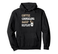 Coffee Counseling Sleep Repeat Mental Hoodie - Novelty Apparel for Adults - T-Shirt, Sweatshirt, Hoodie