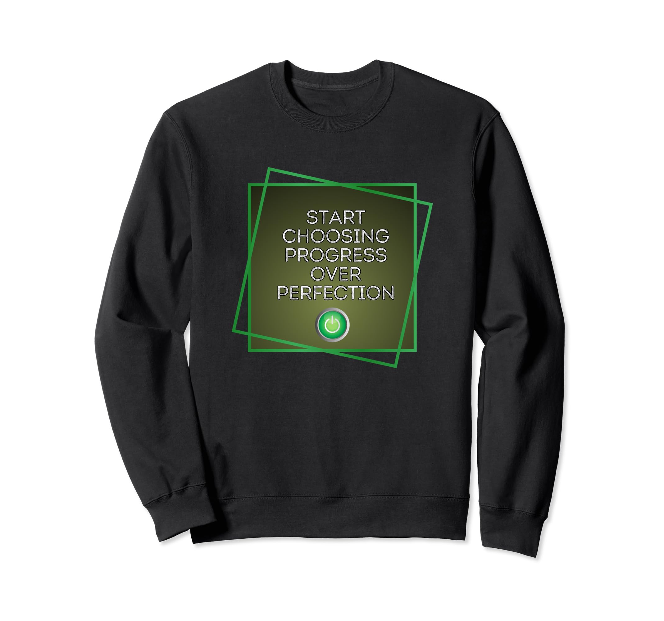 Progress Over Perfection Embrace Sweatshirt - Minimalist Print Men Women - T-Shirt, Sweatshirt, Hoodie