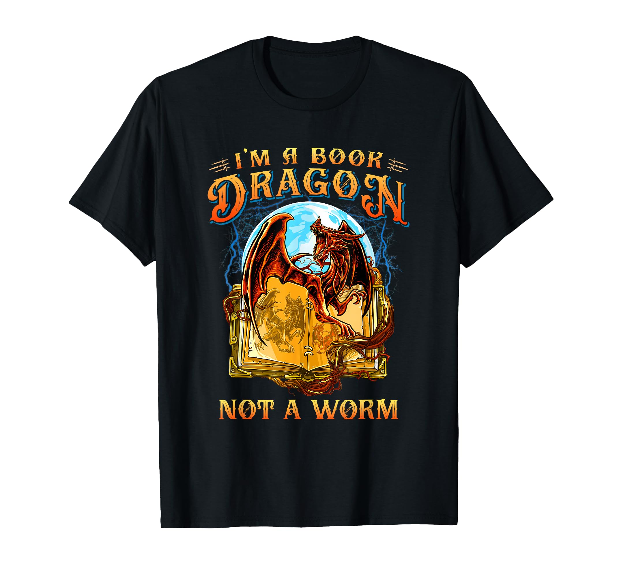 Funny Geek Dragon Reading Book T-Shirt - Casual Everyday Wear for Adults - T-Shirt, Sweatshirt, Hoodie