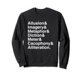Poetry Literary Devices Sweatshirt - Custom Art Print Men Women - T-Shirt, Sweatshirt, Hoodie