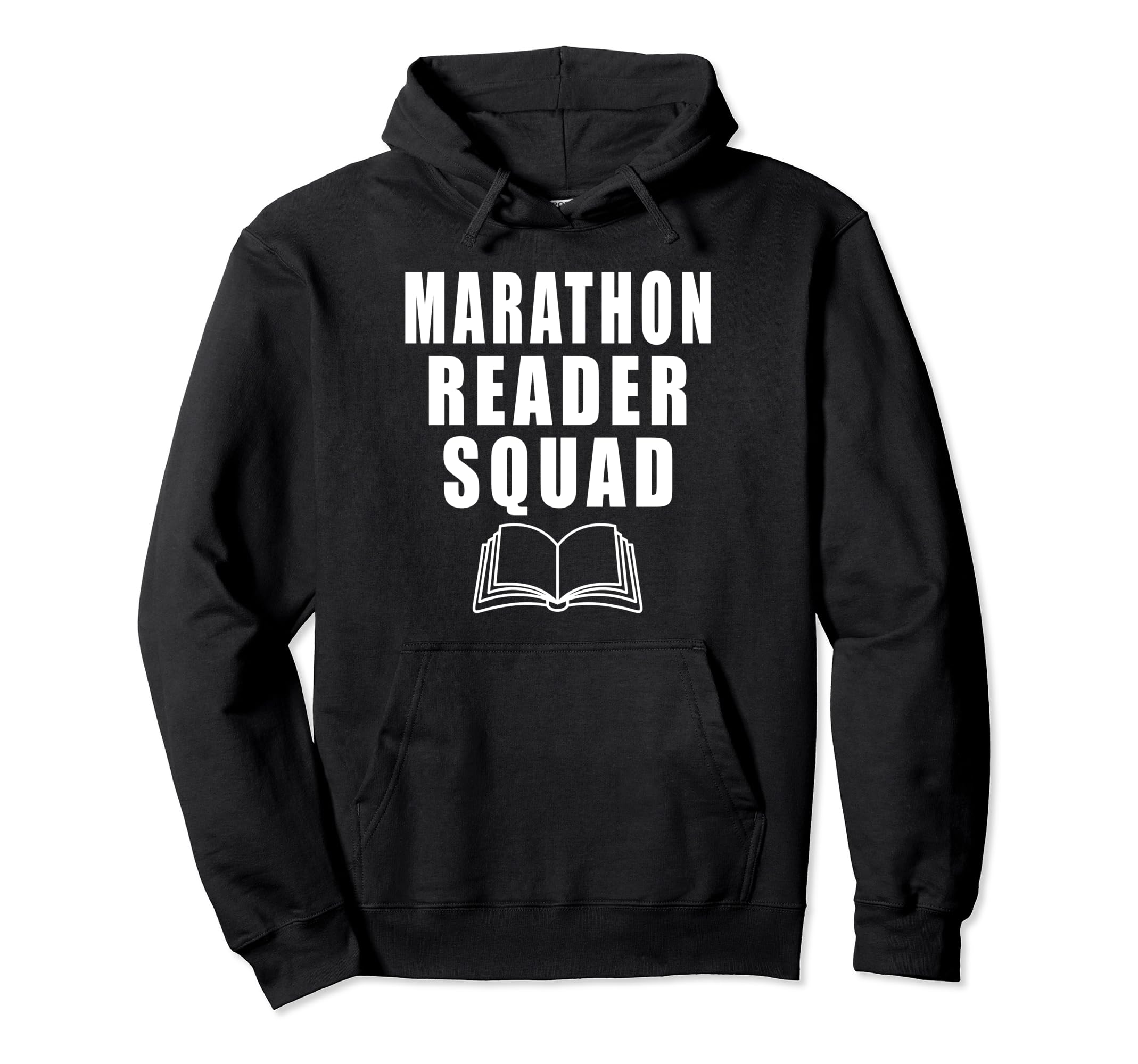 Marathon Reader Squad Book Reader Hoodie - Minimalist Print Unisex - T-Shirt, Sweatshirt, Hoodie