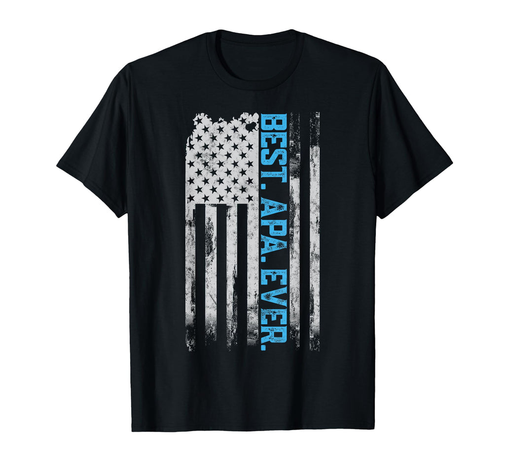 Best Apa Ever American Usa Flag Fathers T-Shirt - Graphic Print for Adults - T-Shirt, Sweatshirt, Hoodie