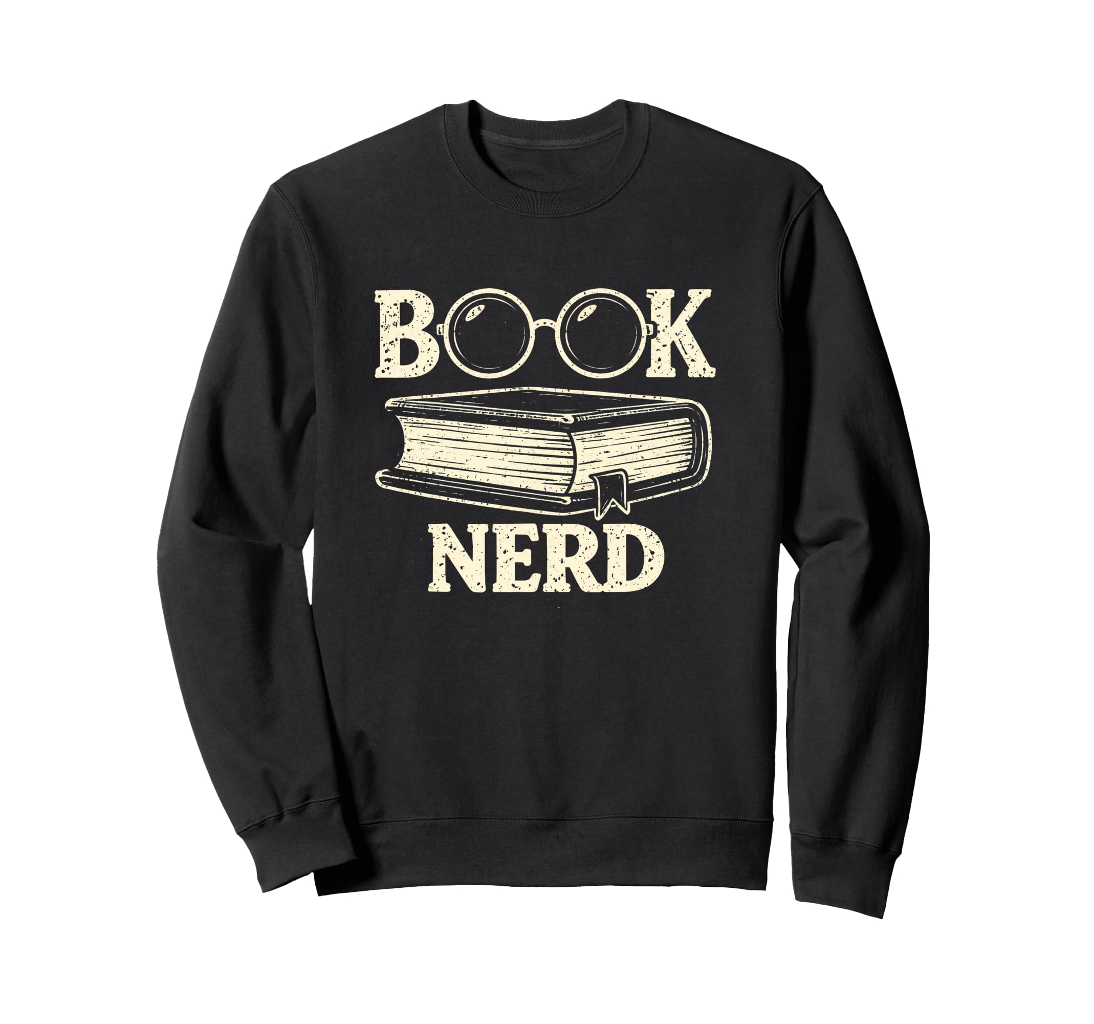 Old School Book Nerd Typography Sweatshirt - Unique Graphic Unisex - T-Shirt, Sweatshirt, Hoodie