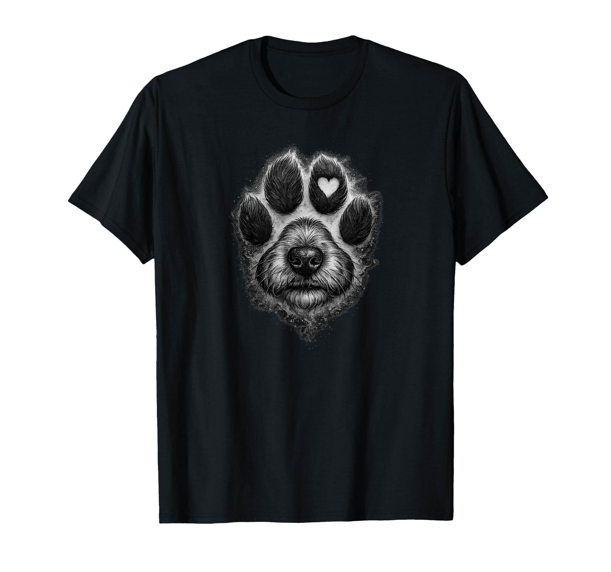 Dog Paw Heart Tattoo Pet Lovers T-Shirt - Fun Novelty Design Unisex - T-Shirt, Sweatshirt, Hoodie