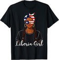 Liberia Flag Outfit for Woman Girl Souvenirs Liberian T-Shirt Unisex T-shirt, Sweatshirt, Hoodie, Long Sleeve Tee - T-Shirt, Sweatshirt, Hoodie