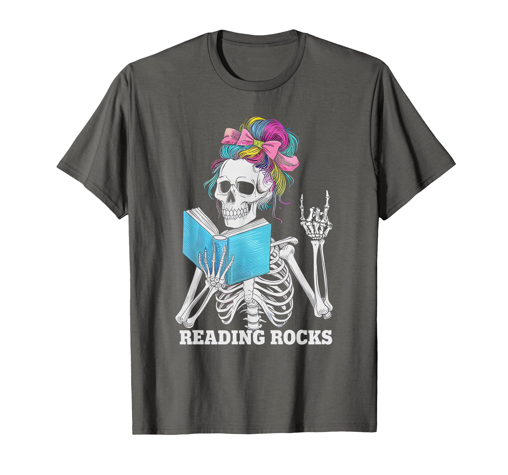 Reading Rocks Ela Teacher Language Book T-Shirt - Unique Graphic Unisex - T-Shirt, Sweatshirt, Hoodie