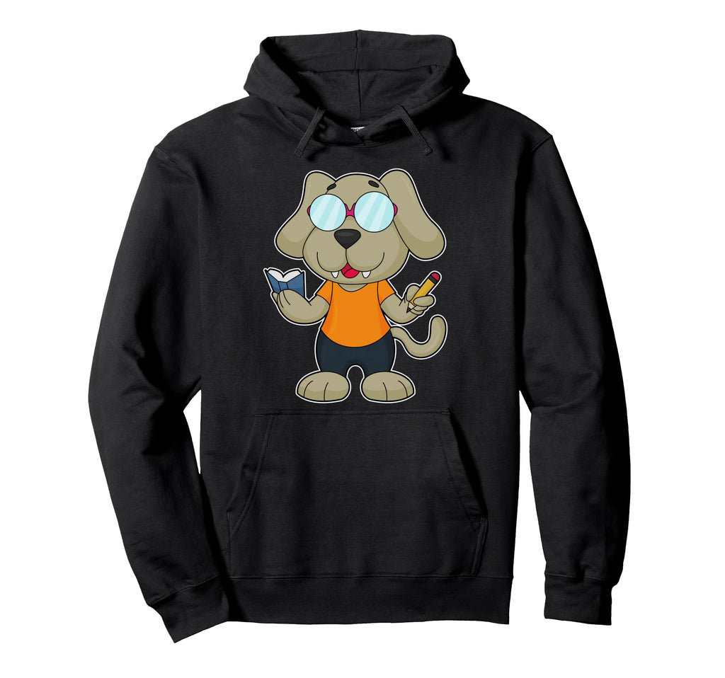 Dog Nerd Book Glasses Hoodie - Aesthetic Graphic Men Women - T-Shirt, Sweatshirt, Hoodie