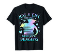 Just Who Loves Books And Dragons Pastel T-Shirt - Unique Graphic Unisex - T-Shirt, Sweatshirt, Hoodie