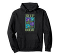 Keep Going Teal Purple Flowers Hoodie - Custom Art Print for Adults - T-Shirt, Sweatshirt, Hoodie