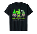 Gnome One Fights Alone Green Ribbon Mental T-Shirt - Unique Graphic Unisex - T-Shirt, Sweatshirt, Hoodie