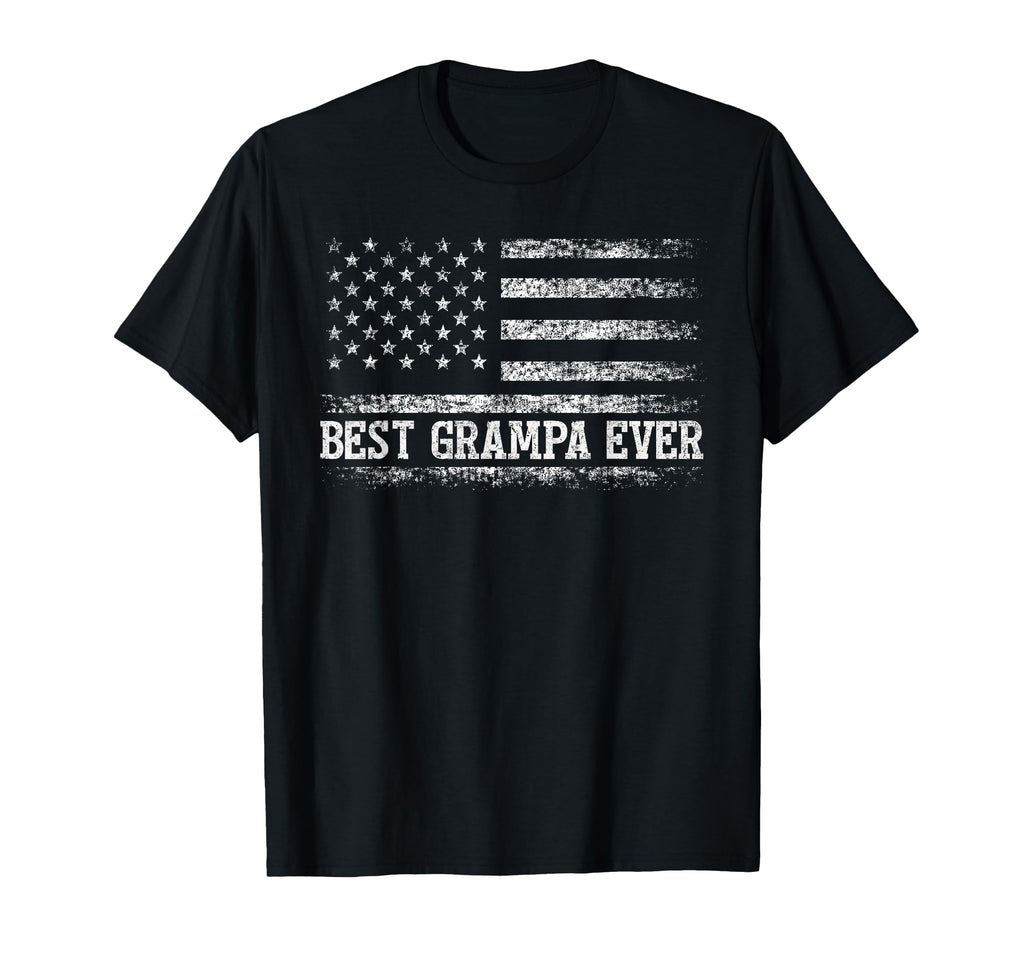 Best Grampa Ever American Flag Fathers T-Shirt - Unique Graphic for Adults - T-Shirt, Sweatshirt, Hoodie