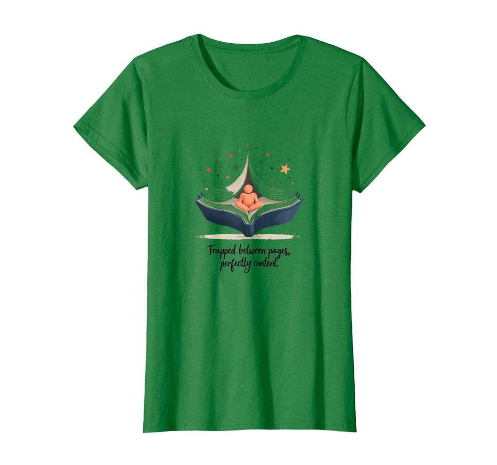 Trapped Between Pages Book Lover Sweatshirt - Unique Graphic Men Women - T-Shirt, Sweatshirt, Hoodie